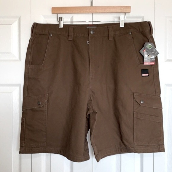 NWT Craftsman Brown Duck Cargo Shorts Sz 42 - Picture 1 of 9
